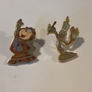 Disney Cogsworth and Lumiere 2020 Pin Set